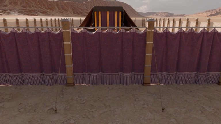 3D Model Render of the Tabernacle Gate.